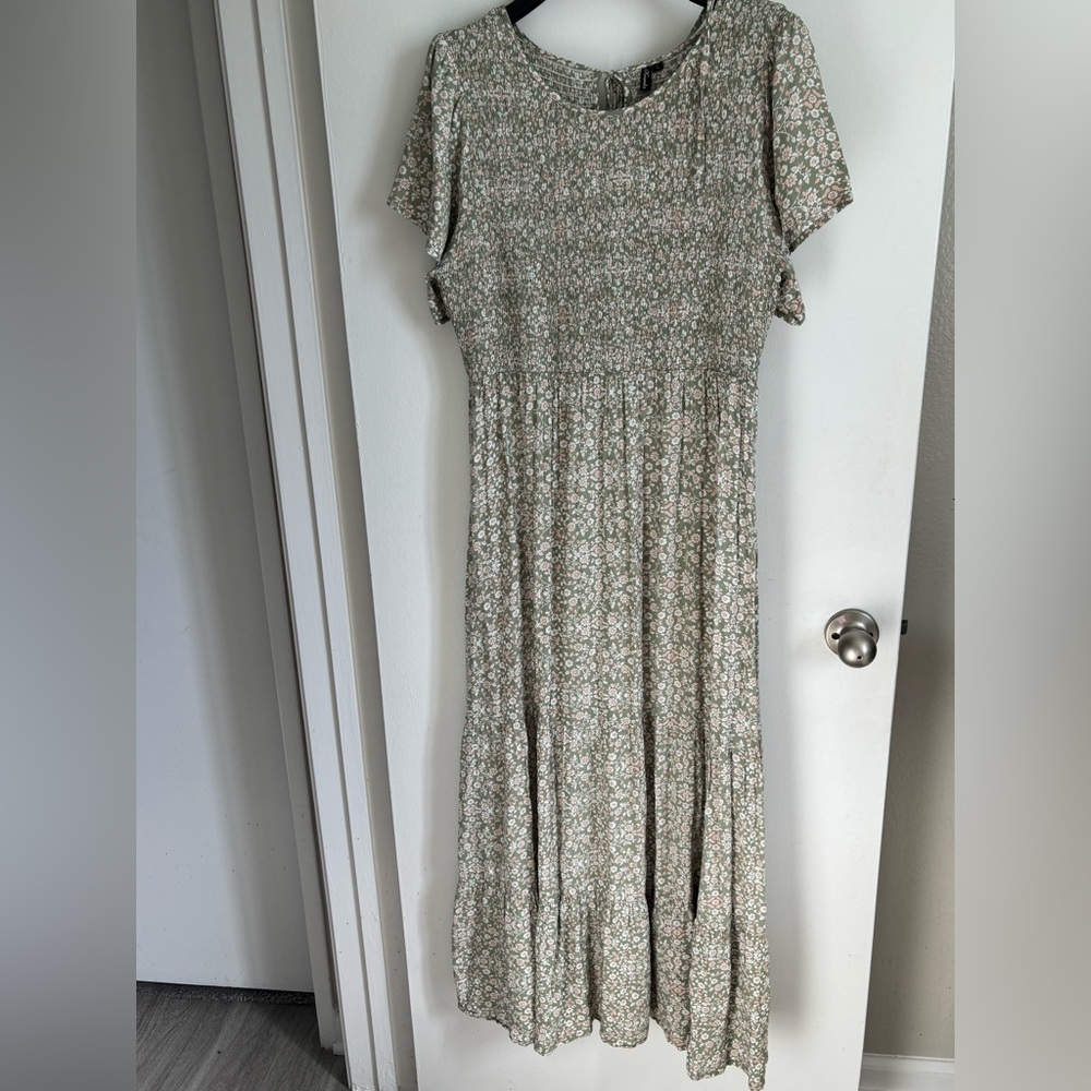 Floral Green Dress